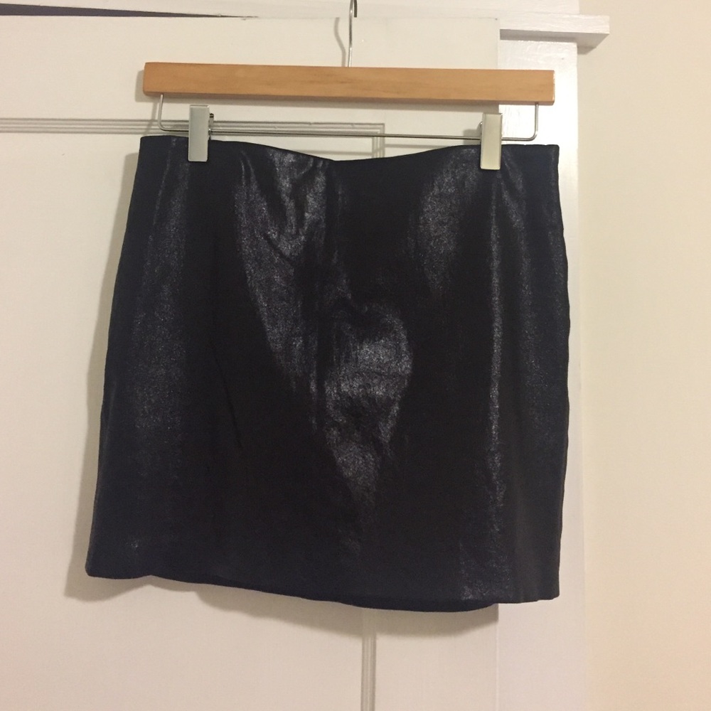 Black leather Alice and Olivia skirt